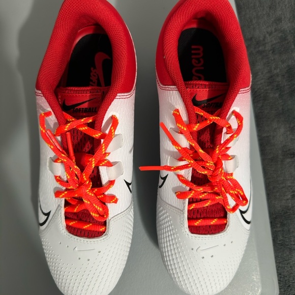 Nike 4 Pro Molded Softball Cleats Scarlet Red Black White US Size 9 (Women"s ) - Picture 5 of 6